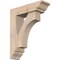 Ekena Millwork Westlake Traditional Smooth Bracket w/ Offset Brace, Douglas Fir, 5 1/2"W x 18"D x 22"H BKT0604X18X22WTL01SDF - alternate 1